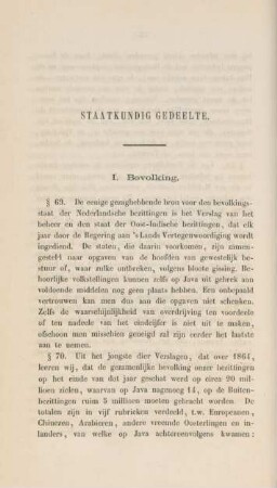 I. Bevolking