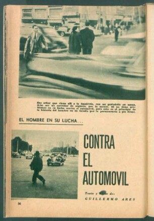 El hombre en su lucha ... contra el automóvil