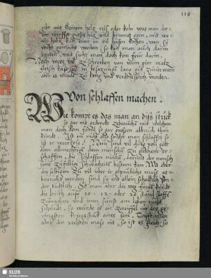 Von schlaffen machen.