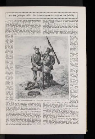 Aus den Julitagen 1870. Ein Erinnerungsblatt