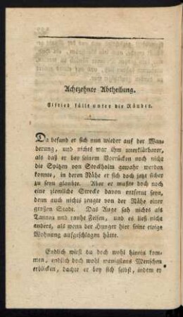 Achtzehnte Abtheilung. Elfried fällt unter die Räuber