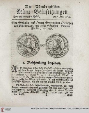 (Drey und zwanzigstes Stueck, den 7. Jun. - Sechs und zwanzigstes Stueck, den 28. Jun.)
