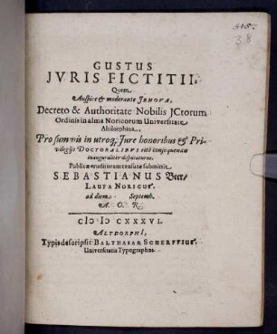 Gustus Iuris Fictitii