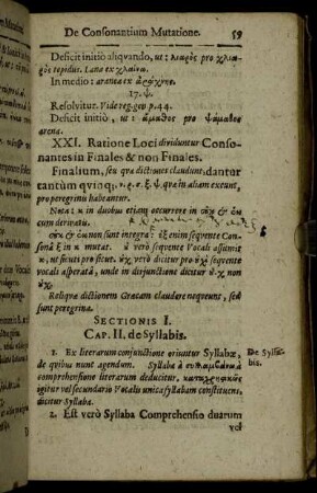 Cap. II. de Syllabis.
