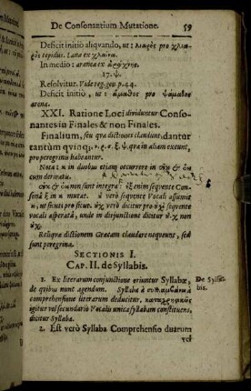Cap. II. de Syllabis.