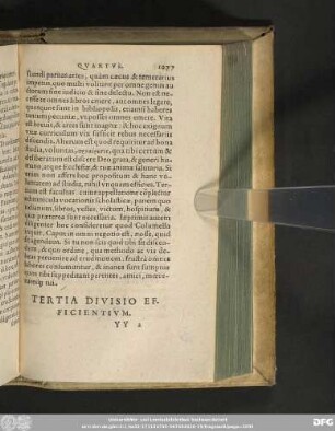 Tertia Divisio Efficientium.