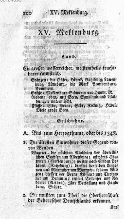 XV. Meklenburg