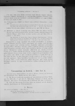 Versammlung zu Rostock. - 1362 Nov. 6.