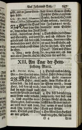 XIII. Am Tage der Heimsuchung Mariä.