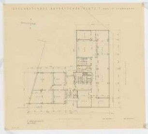 Bürohaus Bayerischer Platz 1 / Landshuter Straße 21, Berlin-Schöneberg: Grundriss 2. Obergeschoss 1:100