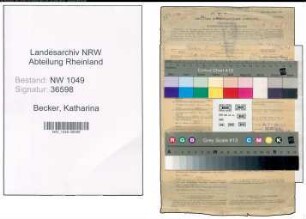 Entnazifizierung Katharina Becker , geb. 01.12.1902 (Postsekretaerin)
