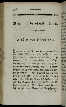 Vier und dreyßigste Nacht.