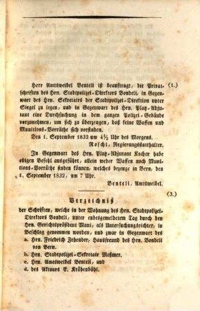 Untersuchungsakten über die in der Republik Bern im Jahr 1832 stattgefundenen Reaktionsversuche. 6, Untersuchungsakten wegen einer im Schlosse Toffen stattgehabten reactionairen Versammlung