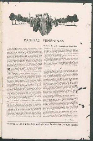 Páginas femeninas : Adornos de piel. - Arreglo de los niños