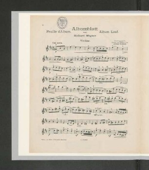 Albumblatt. Violine.
