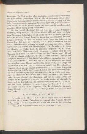 C. Rhythmus, Tempo, Aufbau