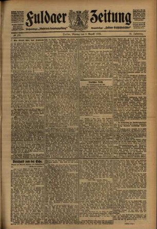 Ausgabe vom Montag, den 09. August 1909.