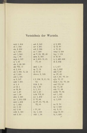 Verzeichnis der Wurzeln
