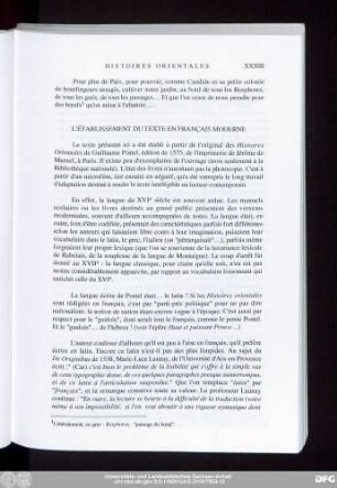 L'Établissement Du Texte En Français Moderne