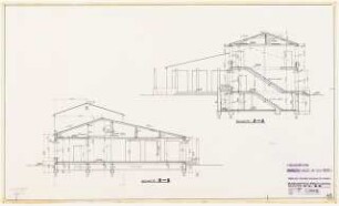 Evangelisches Gemeindehaus, Berlin-Gatow Erweiterung: Schnitte A-A, B-B, 1:50