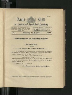 No. 5. 9. Januar. 1902.