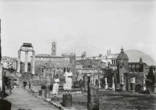 Rom. Forum Romanum. Blick zum Tabularium (Senatorenpalast)