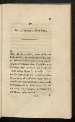 IV. Der liebende Daphnis