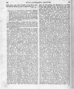 Geffcken, J.: Historia Semipelagianismi antiquissima. Commentatio inauguralis. Göttingen: Vandenhoeck & Ruprecht 1826