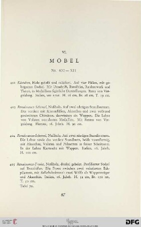 Möbel 8Nr. 402-521)
