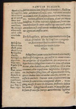 De syllogismo, prima argumentationis specie ... enunciationibus. 73.