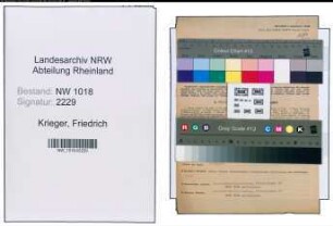 Entnazifizierung Friedrich Krieger , geb. 04.07.1890 (Kaufmaennischer Angestellter)