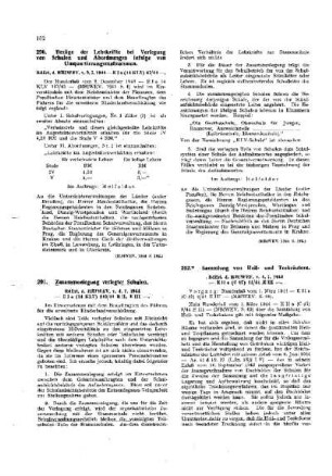 Zusammenlegung verlegter Schulen : [Amtliche Erlasse] ; [Amtlicher Teil]