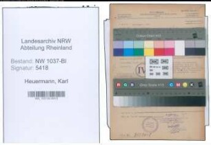 Entnazifizierung Karl Heuermann , geb. 21.02.1900 (Betriebsleiter)