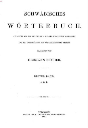 Schwäbisches Wörterbuch, 1. A, B, P
