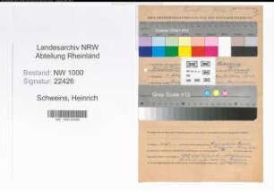 Entnazifizierung Heinrich Schweins, geb. 01.06.1904 (Kriminalkommissar)