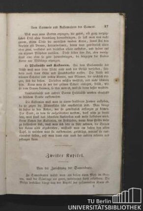 Zweites Kapitel. Von der Zurichtung der Samenbeete.