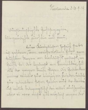 Schreiben von Emilie Göler von Ravensburg an Großherzogin Luise; Unterbringung der Kinder und Gespräche mit Eltern