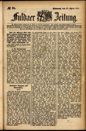 Ausgabe vom Mittwoch, den 27. April 1881.