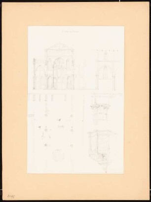 Santa Croce, Florenz: Ansicht, Grundriss und Details
