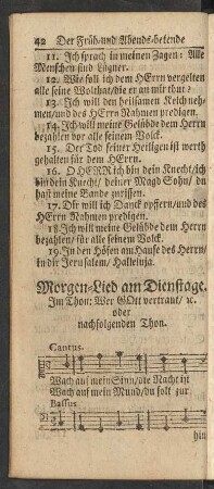 Morgen-Lied am Dienstage.