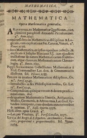 47-86, Mathematica - Optica