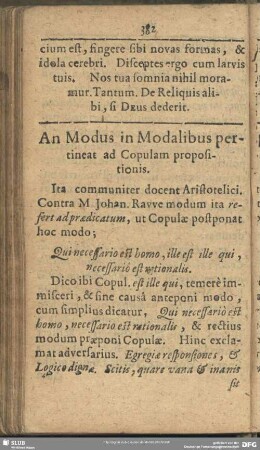 Ad Modus in Modalibus pertineat ad Copulam propositionis
