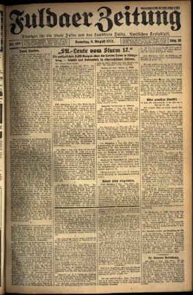 Ausgabe vom Samstag, den 06. August 1932.