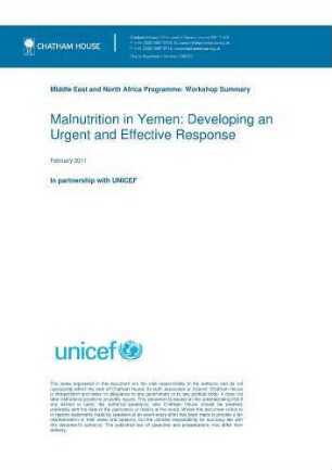 Malnutrition in Yemen: developing an urgent and effective response