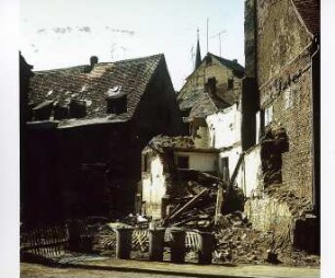 Weimar - Verfall von Altbauten : Verfall historischer Häuser im Zentrum, aufgenommen 1980 in Weimar