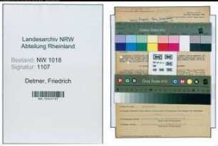 Entnazifizierung Friedrich Detmer , geb. 12.05.1916 (Kaufmaennischer Angestellter)