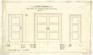 Billing, Hermann; Karlsruhe (Baden-Württemberg), Kolpingplatz; Kolpingplatz (früher Karlsplatz) - Neubau Kantstraße, Wohnhaus Billing, Innentüren (Grundrisse; Ansichten)