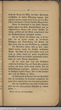 III. Die Aufbewahrung der Kartoffeln