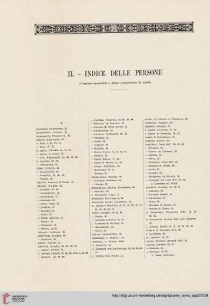 II. - Indice delle persone