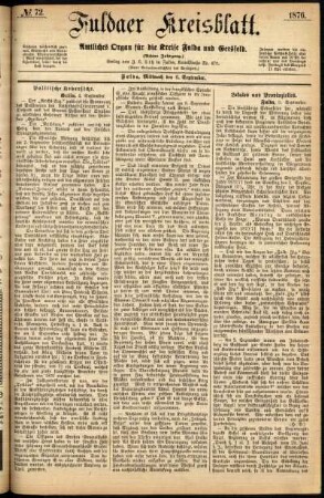 Ausgabe vom Mittwoch, den 06. September 1876.
